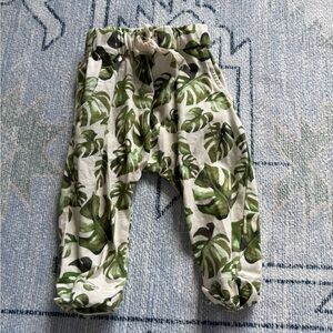 NWOT Milkbarn monstera pants and matching bib